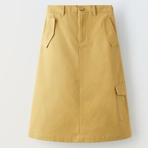 NWT ZARA midi pocket skirt